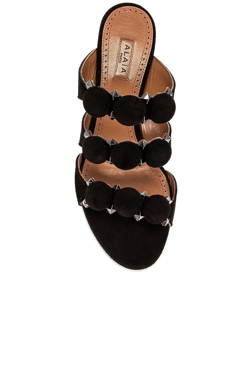 Alaïa Pom Pom Studded mules, noir