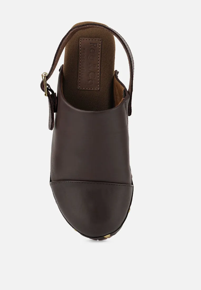 Alona Slingback High Block Heeled Clogs