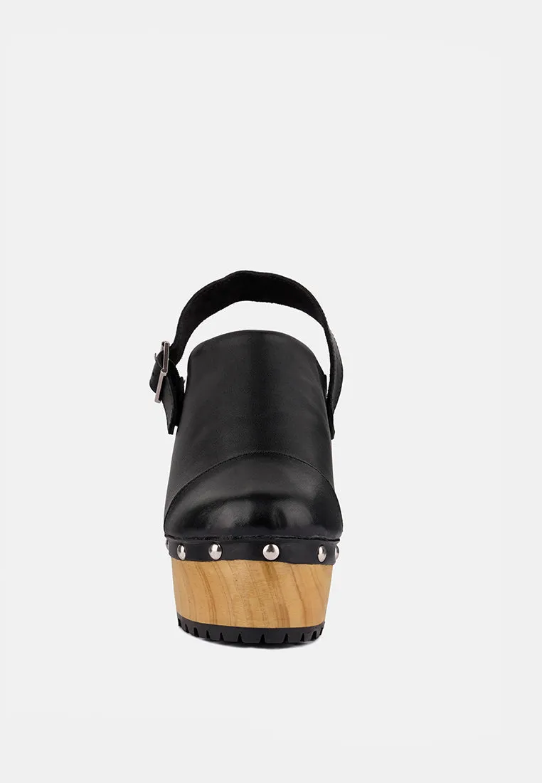 Alona Slingback High Block Heeled Clogs