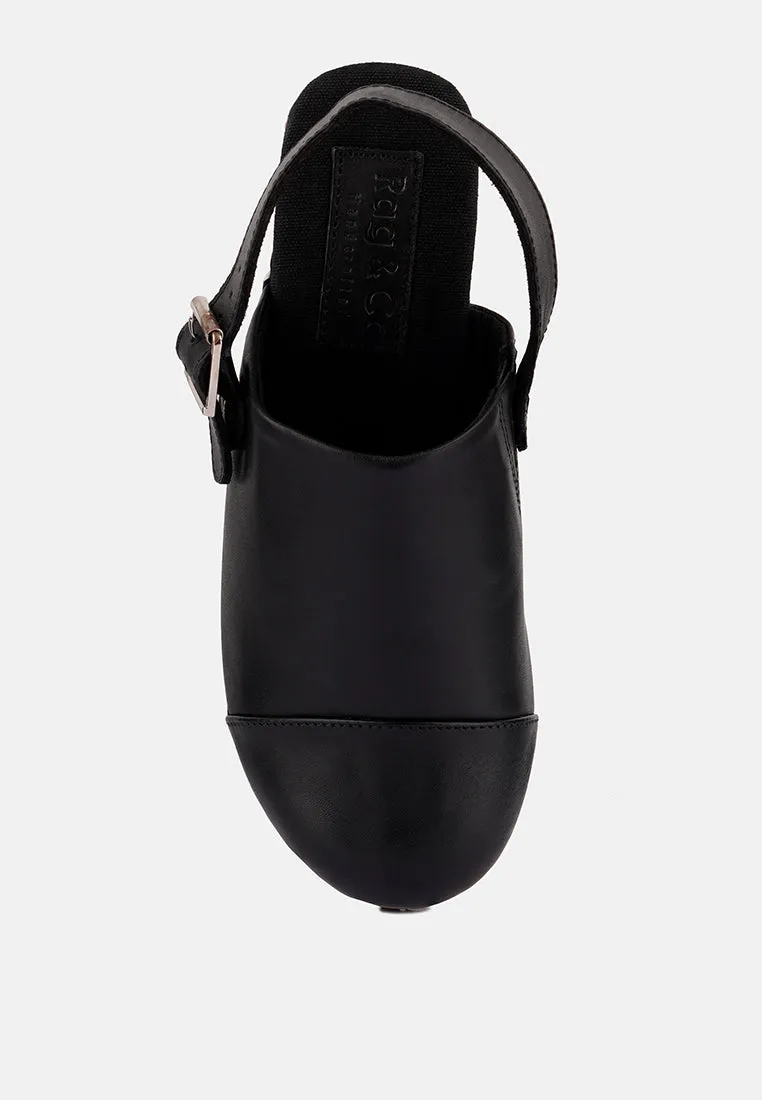 Alona Slingback High Block Heeled Clogs