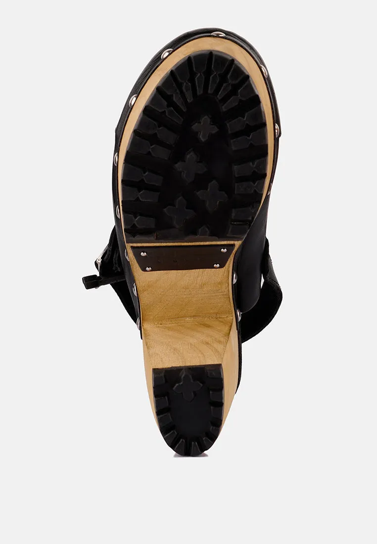 Alona Slingback High Block Heeled Clogs
