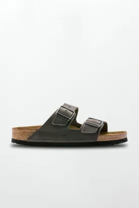 Arizona Oiled Leather in Iron (Soft Footbed - Suede Lined)