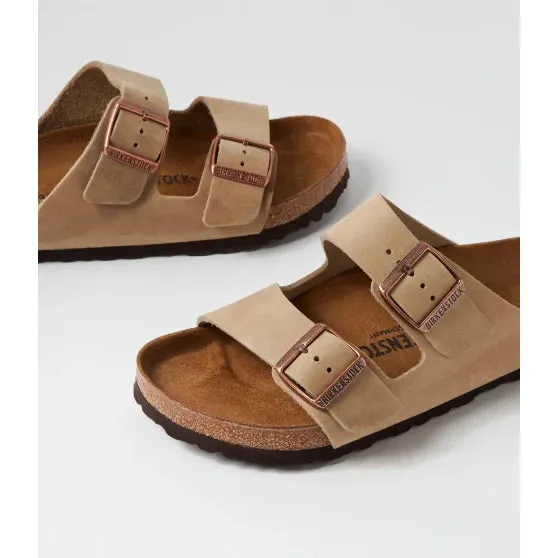 Arizona Oiled Leather in Tabacco Brown (Classic Footbed - Suede Lined)