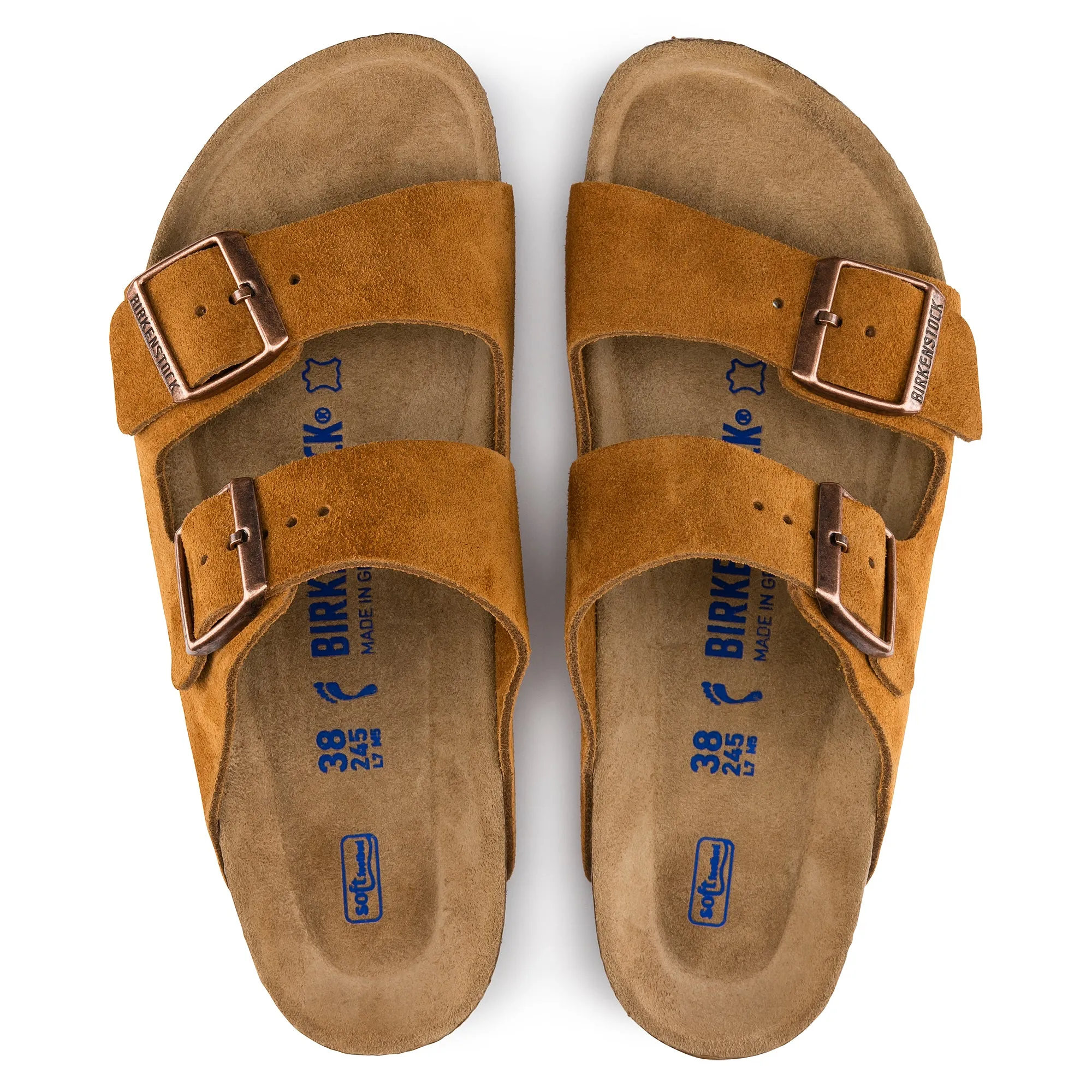 Arizona Suede Leather in Mink (Soft Footbed)