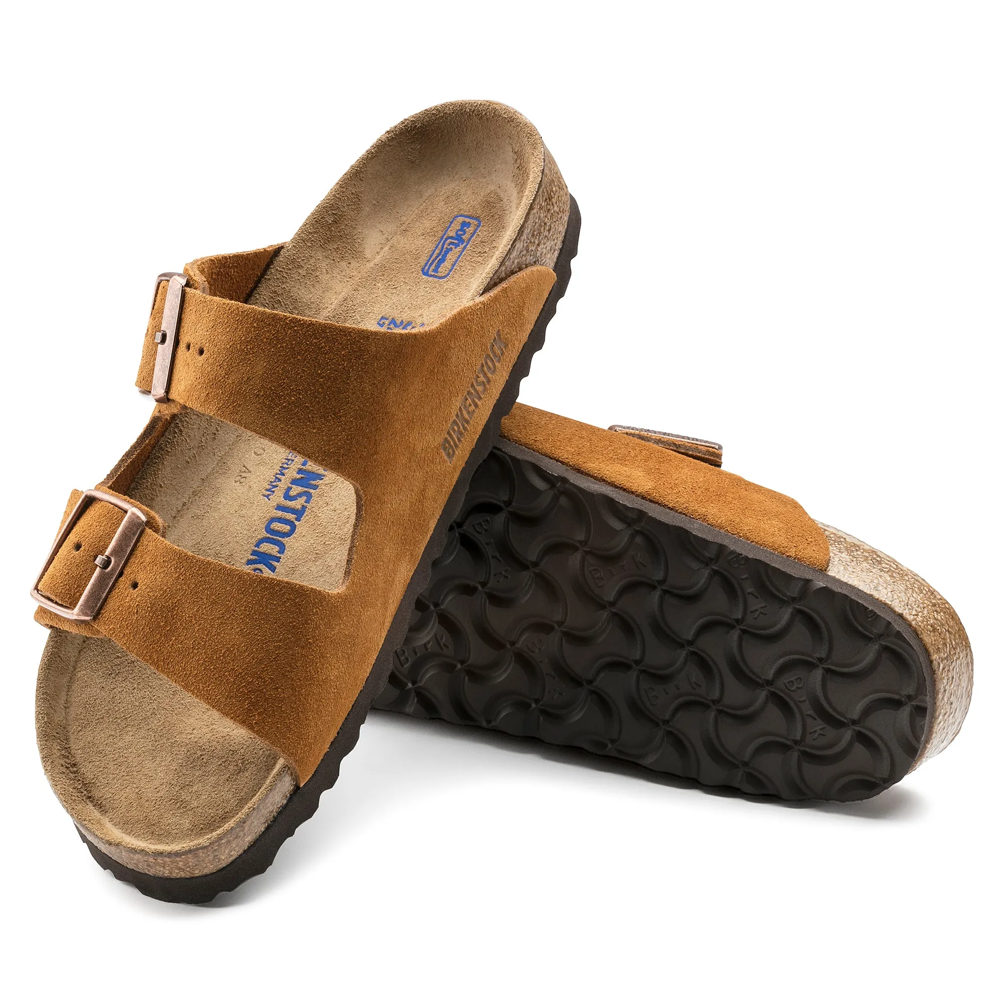 Arizona Suede Leather in Mink (Soft Footbed)