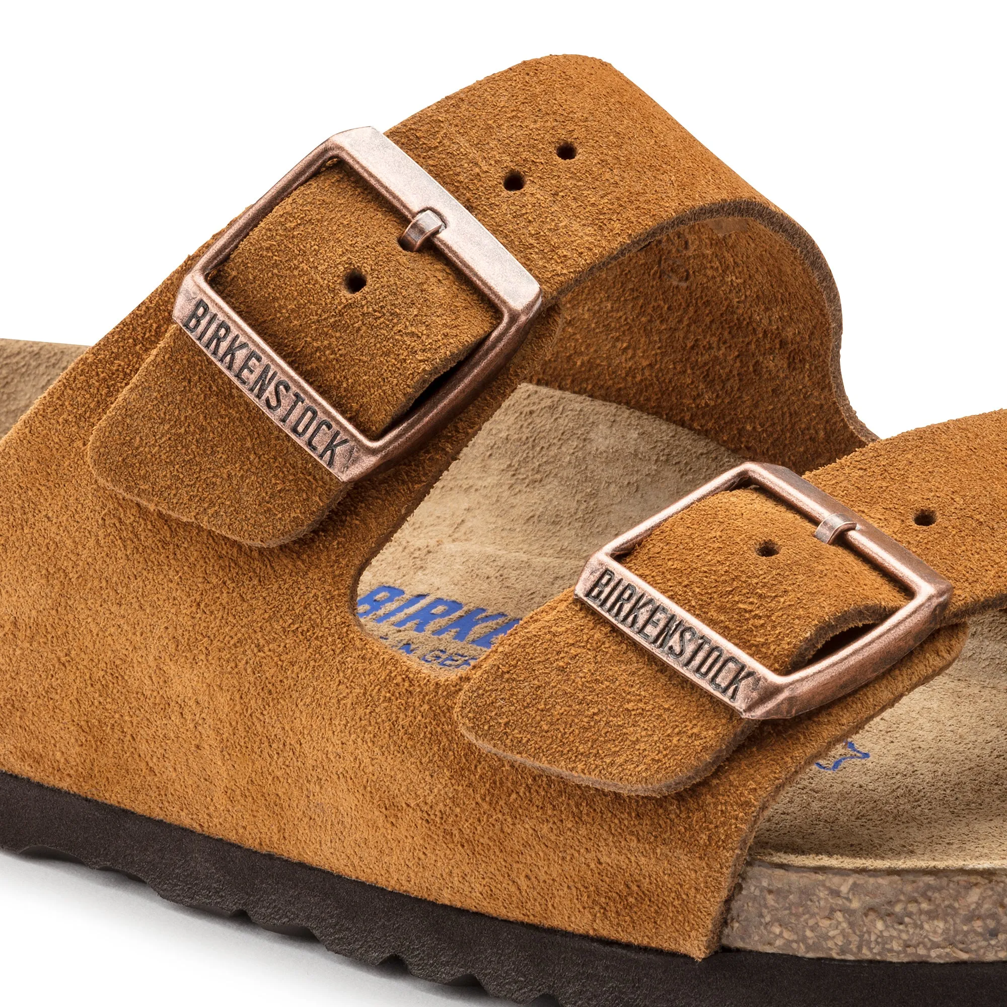 Arizona Suede Leather in Mink (Soft Footbed)