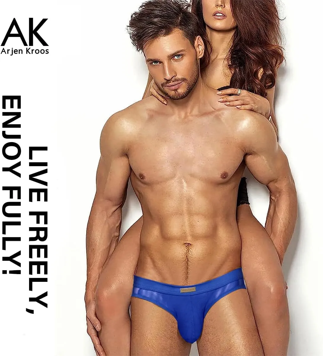 Arjen Kroos Men's Sexy Briefs Breathable Comfortable Mesh Underwear