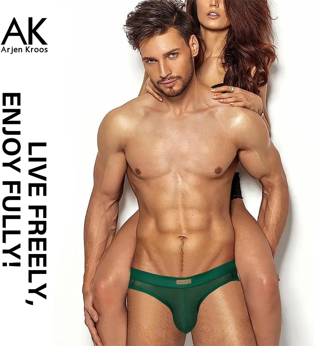 Arjen Kroos Men's Sexy Briefs Breathable Comfortable Mesh Underwear