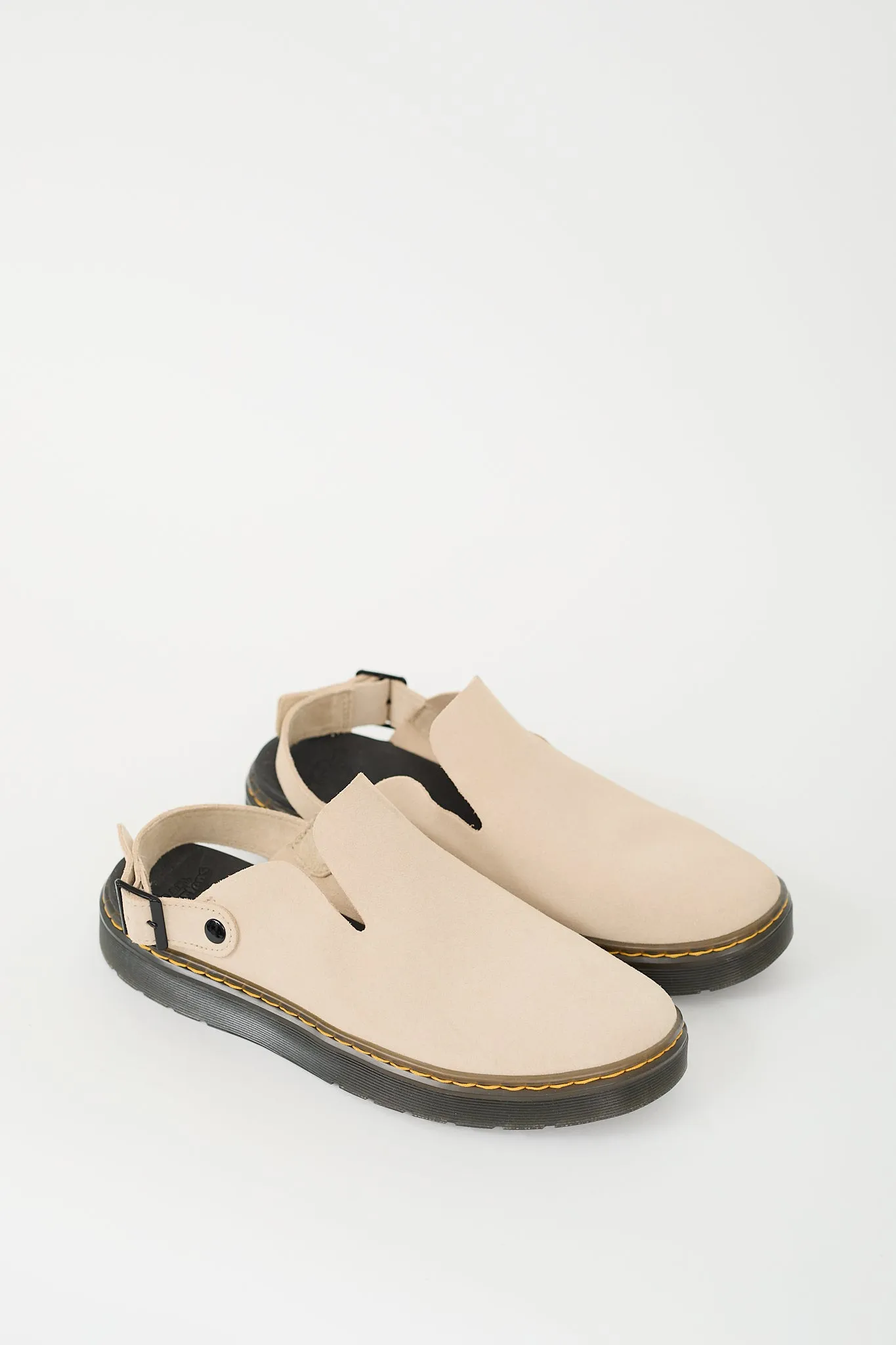 Beige & Black Suede Carlson Slingback Mule