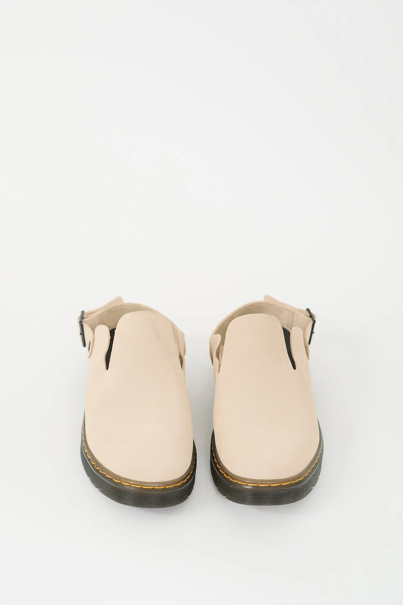 Beige & Black Suede Carlson Slingback Mule