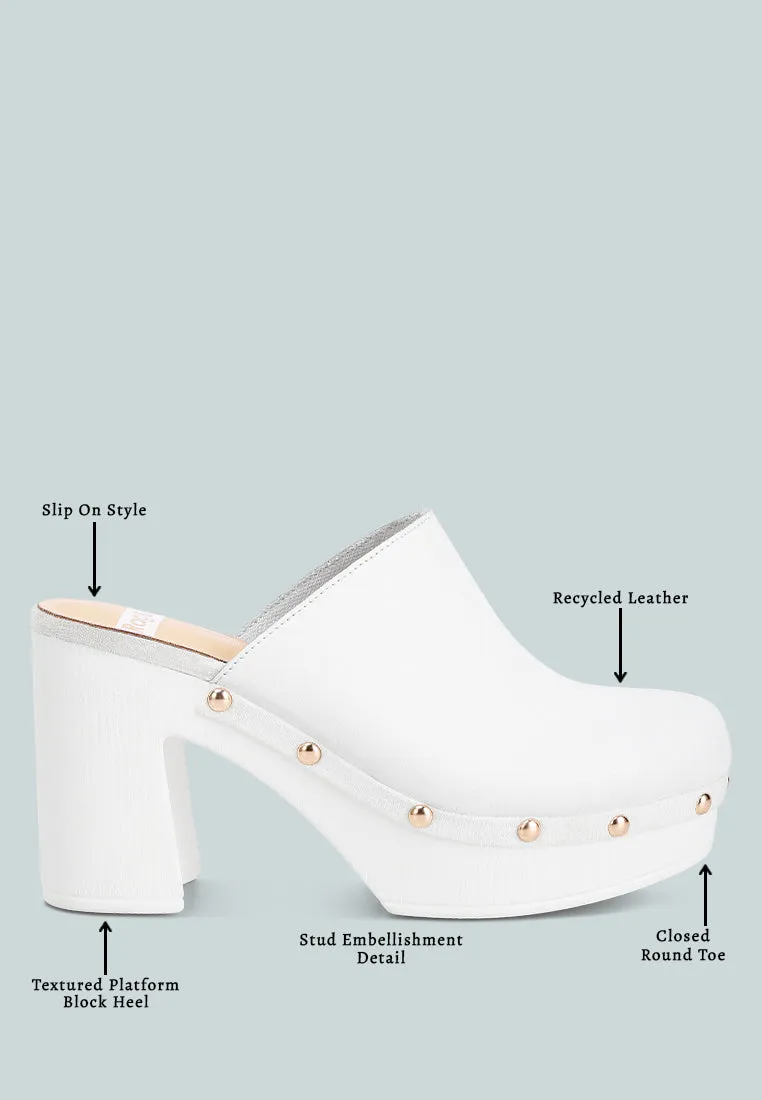 Benji Recycled Leather Clogs