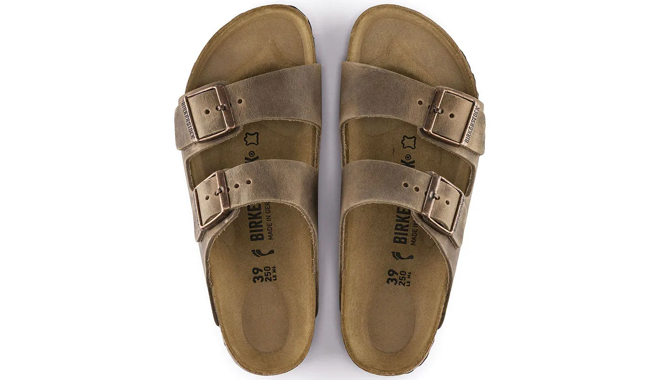 BIRKENSTOCK ARIZONA 2-STRAP SANDAL SOFT FOOTBED UNISEX SANDAL TABACCO BROWN