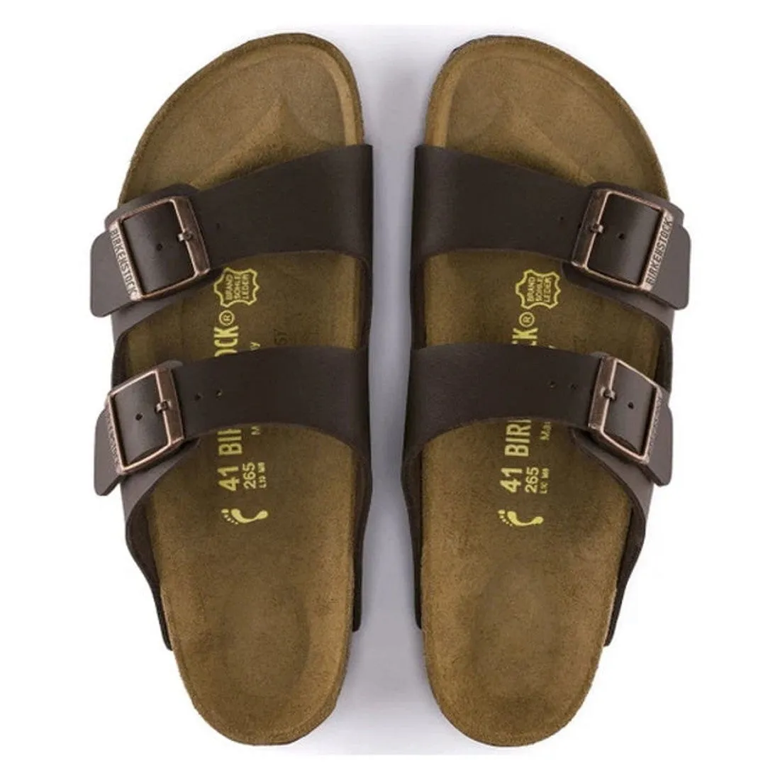 Birkenstock Arizona Birko Flor Dark Brown Regular Width