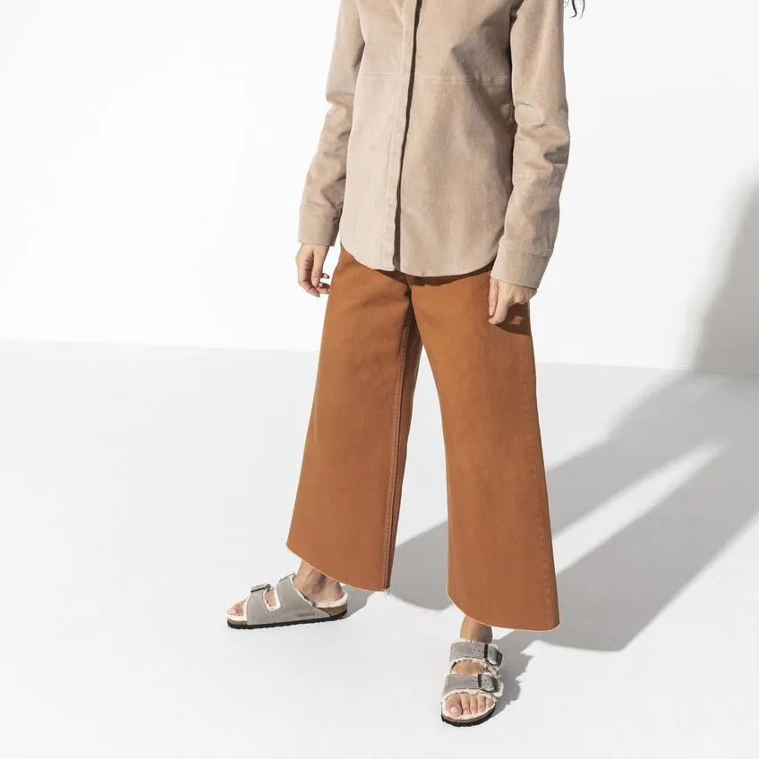 Birkenstock Arizona Shearling Stone Coin Suede