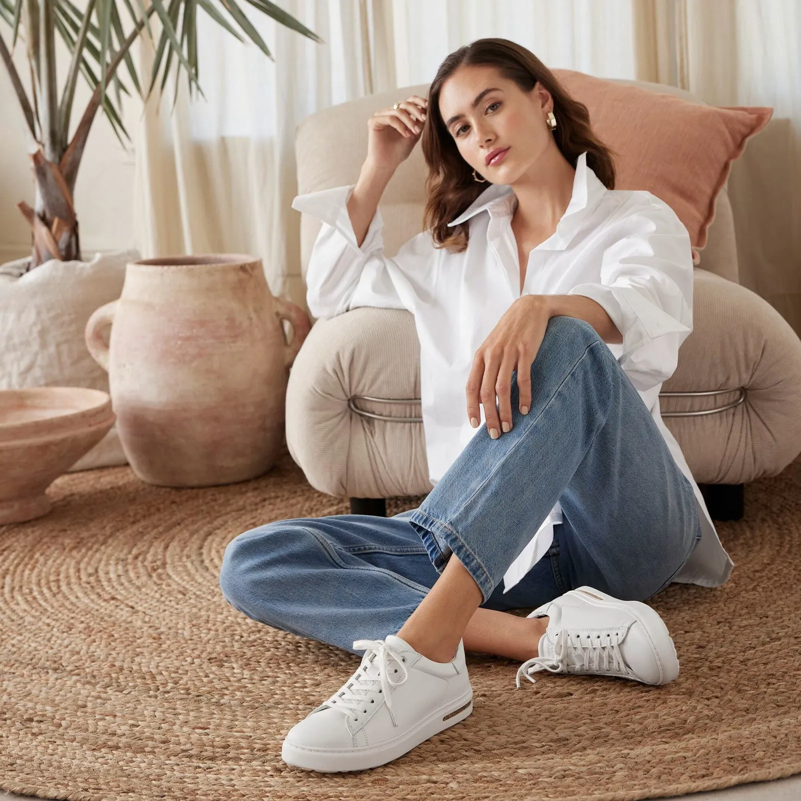 Birkenstock Bend Sneaker (Unisex) - White Leather