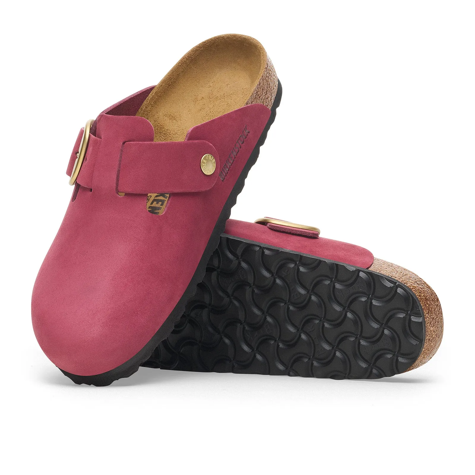 Birkenstock Boston Big Buckle Narrow Clog (Women) - Berry Crush Nubuck