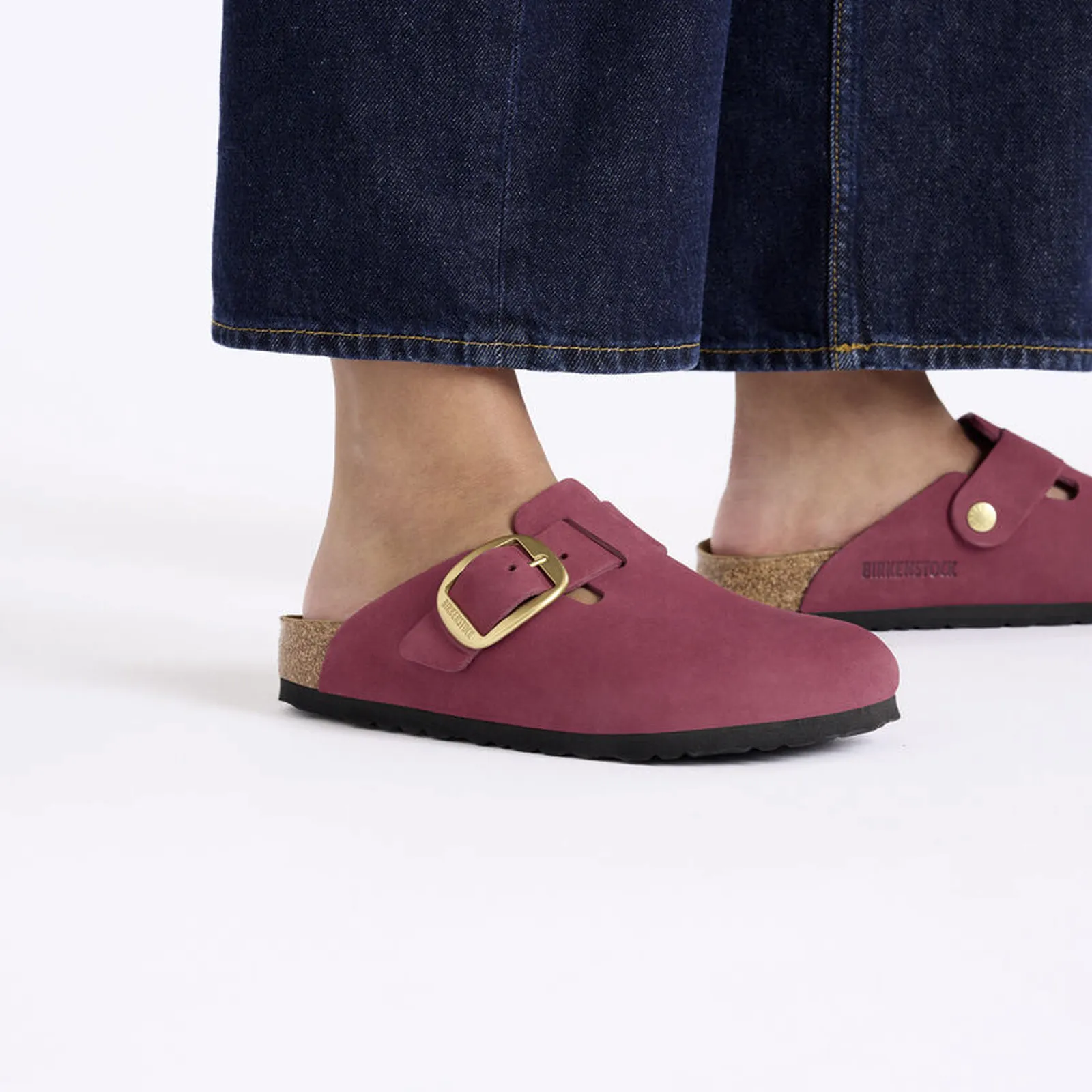 Birkenstock Boston Big Buckle Narrow Clog (Women) - Berry Crush Nubuck