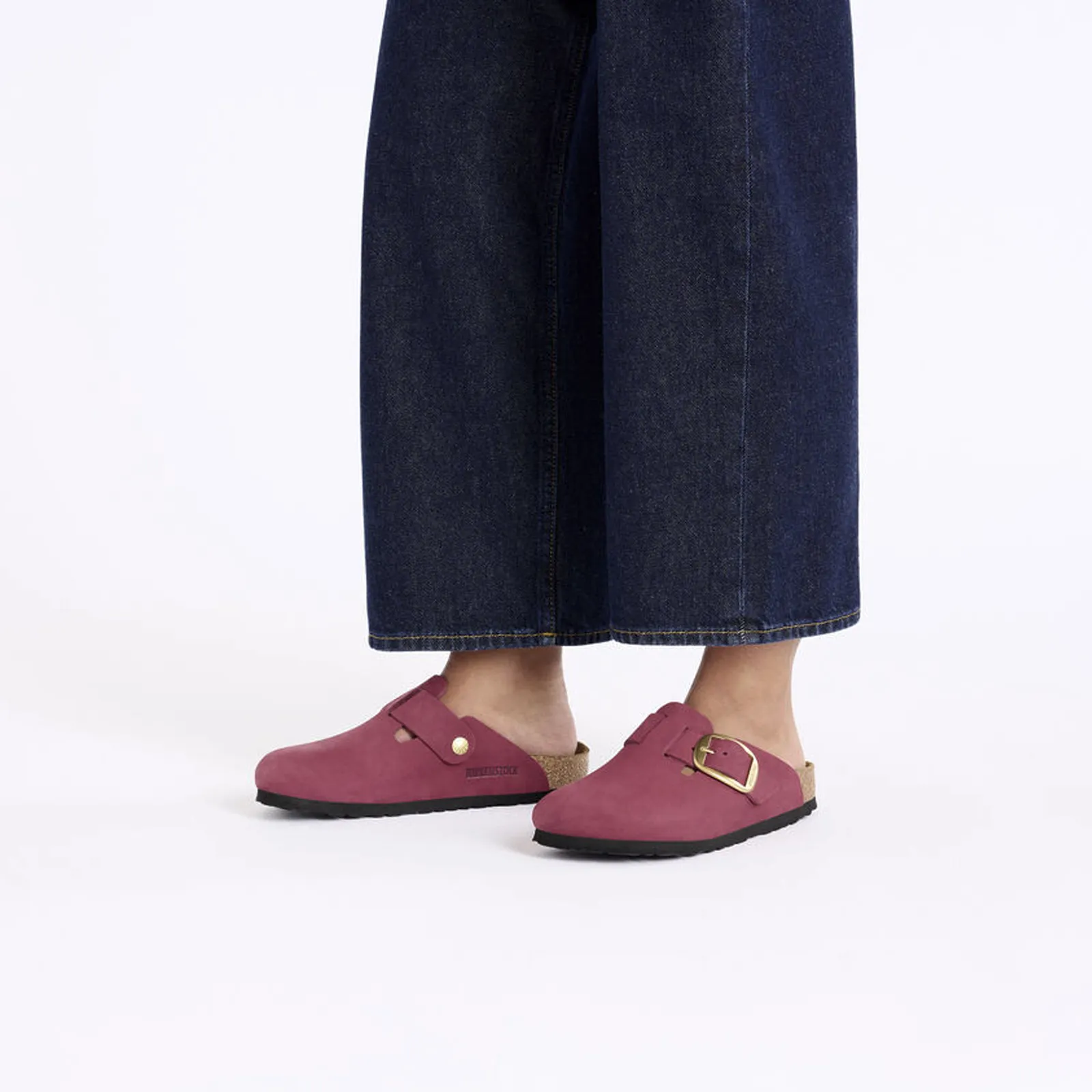 Birkenstock Boston Big Buckle Narrow Clog (Women) - Berry Crush Nubuck