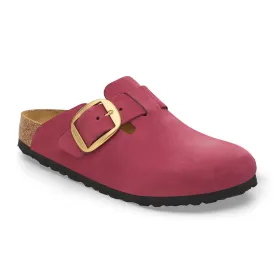 Birkenstock Boston Big Buckle Narrow Clog (Women) - Berry Crush Nubuck