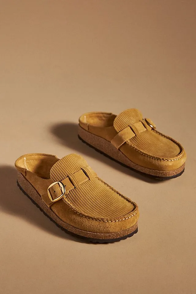 Birkenstock Buckley Suede Clogs, cork brown
