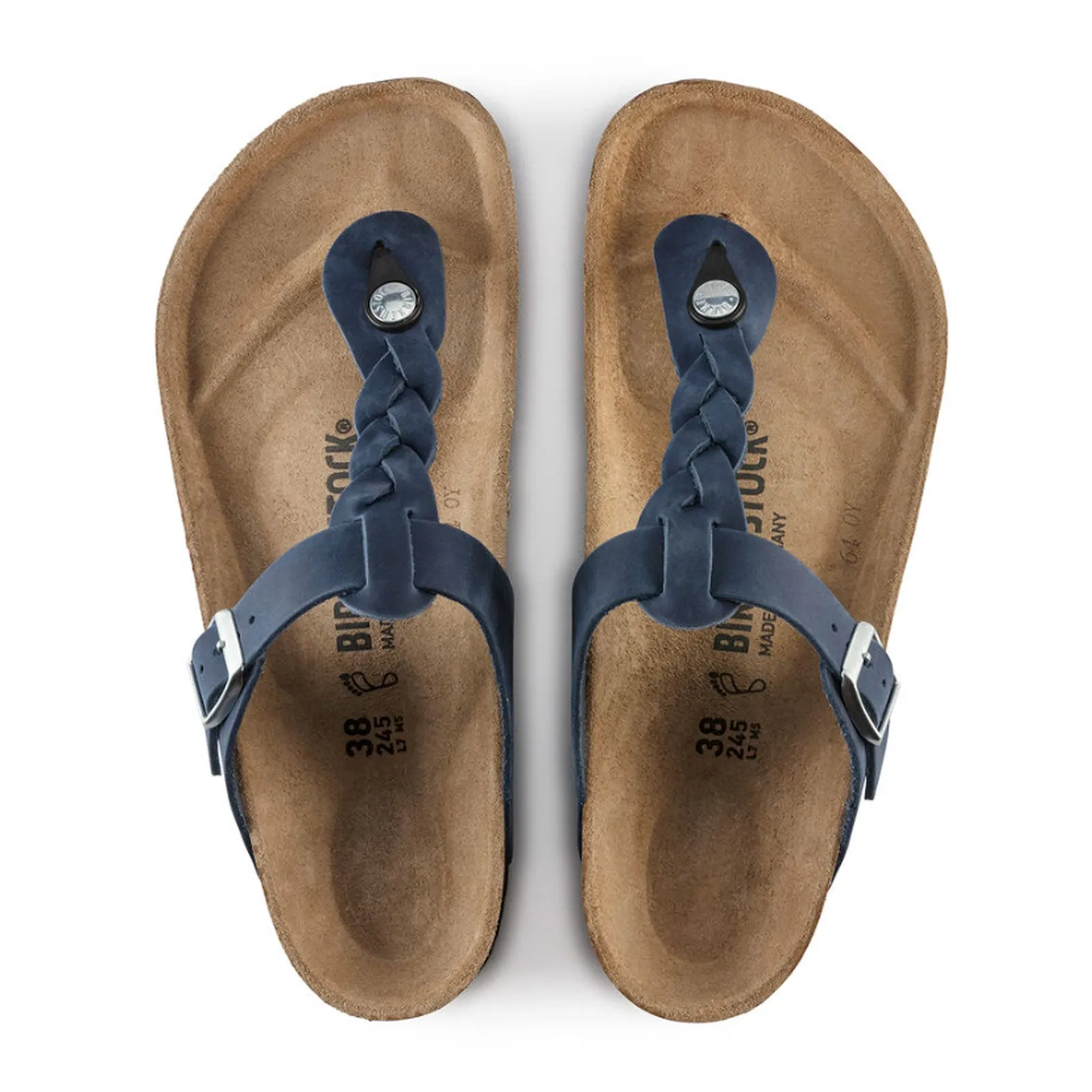 Birkenstock Gizeh Braid Sandal (Women) - Navy Oiled Leather