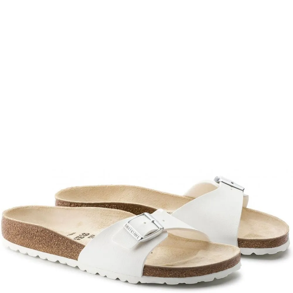 Birkenstock Madrid Birko-Flor in White (Narrow Width)