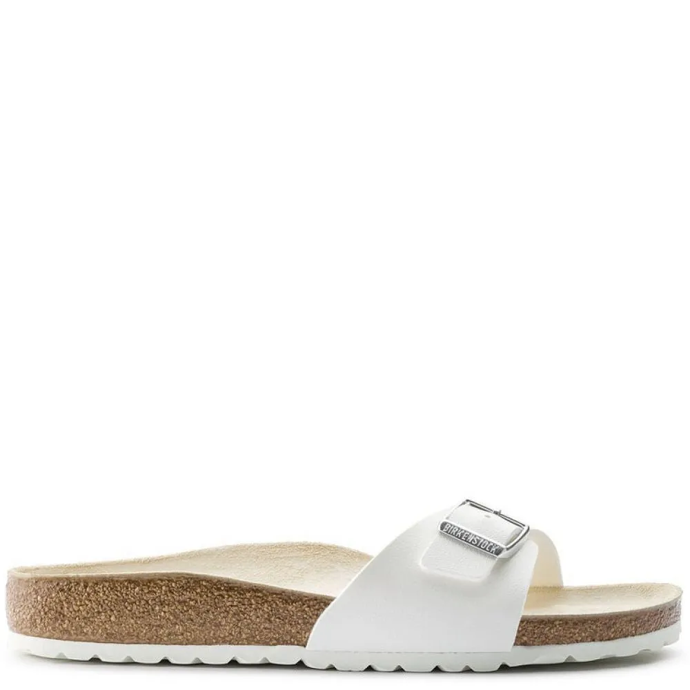 Birkenstock Madrid Birko-Flor in White (Narrow Width)