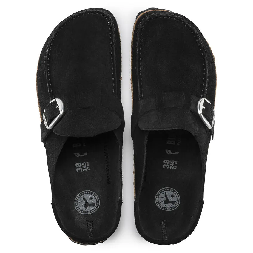 Birkenstock Women's Buckley (Narrow Width) - Black Suede