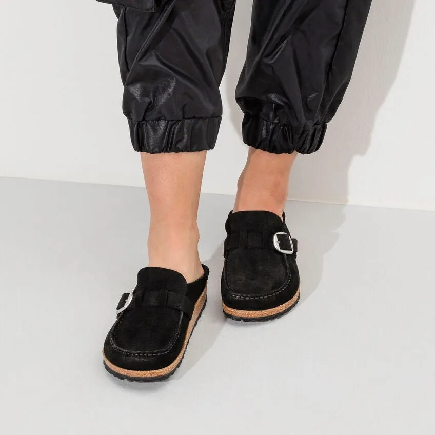 Birkenstock Women's Buckley (Narrow Width) - Black Suede