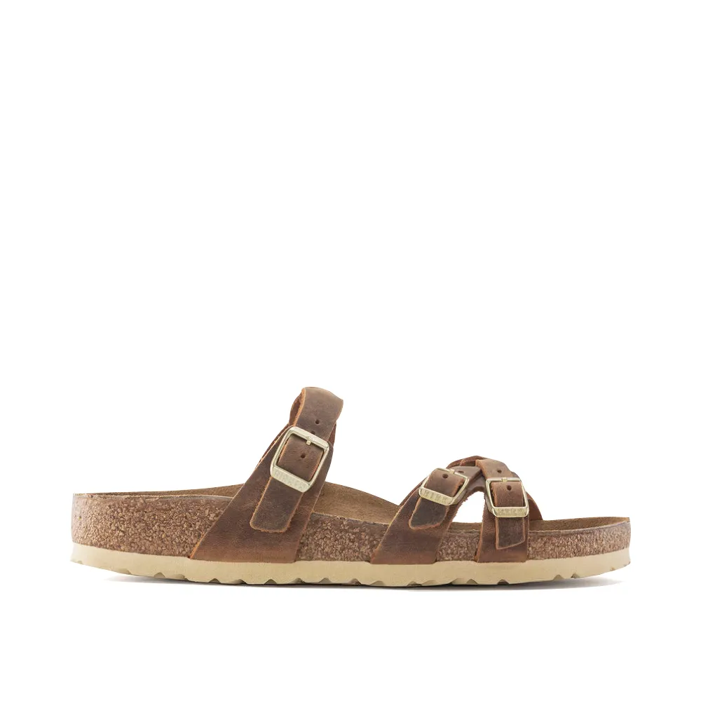 Birkenstock Women's Franca Braid Oiled Leather Sandal (Cognac)