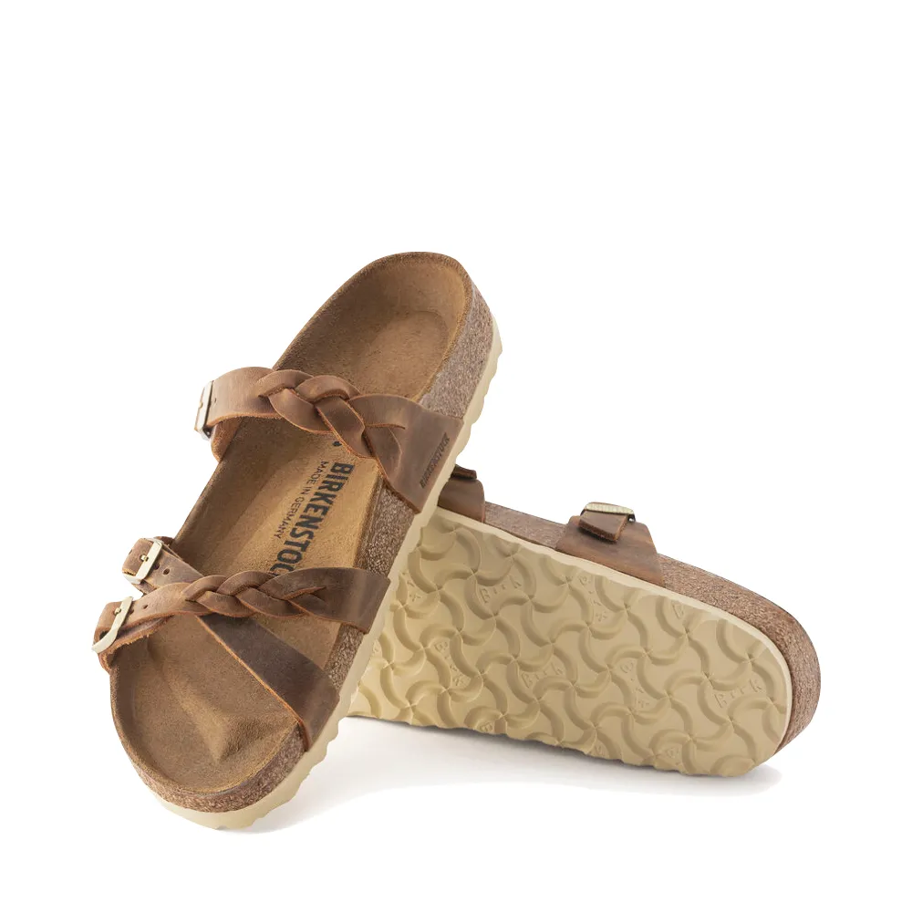 Birkenstock Women's Franca Braid Oiled Leather Sandal (Cognac)
