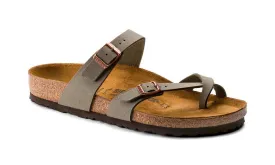 Birkenstock Womens Mayari Birkibuc Stone