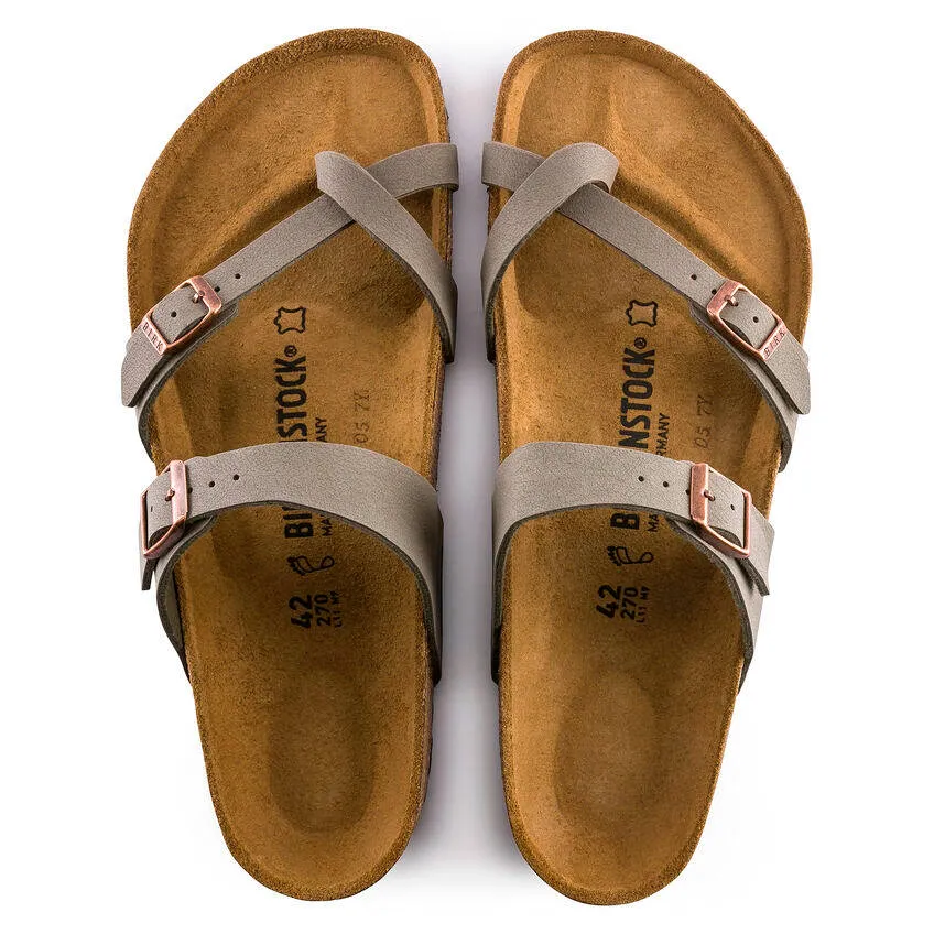 Birkenstock Womens Mayari Birkibuc Stone