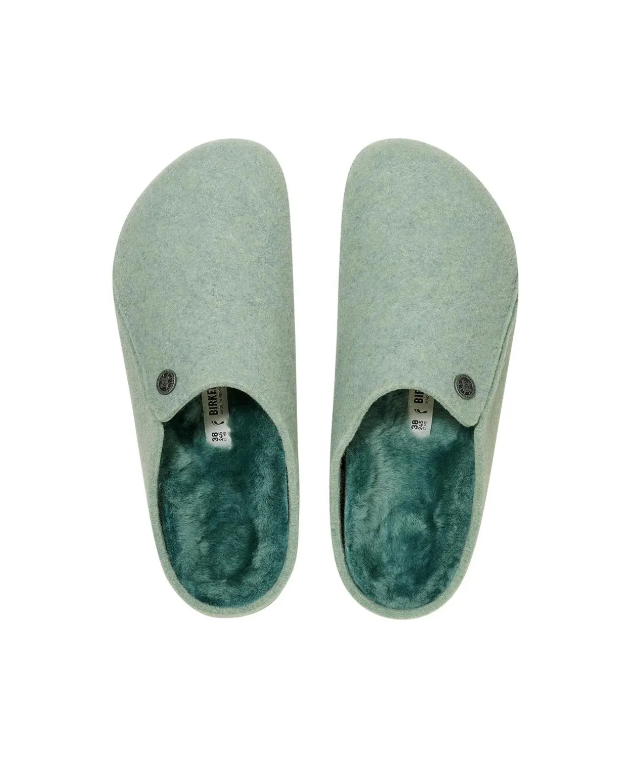 Birkenstock Zermatt Wool Felt Shearling Matcha Clogs