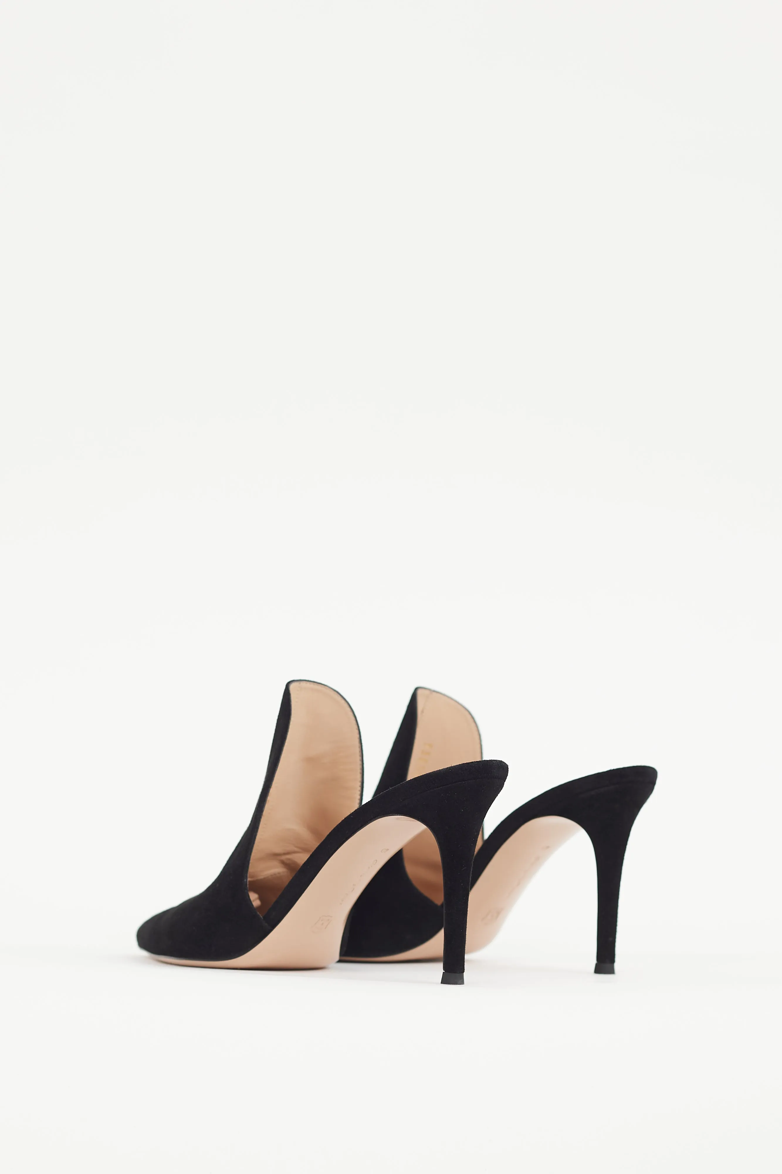 Black Suede Aramis Pointed Mule