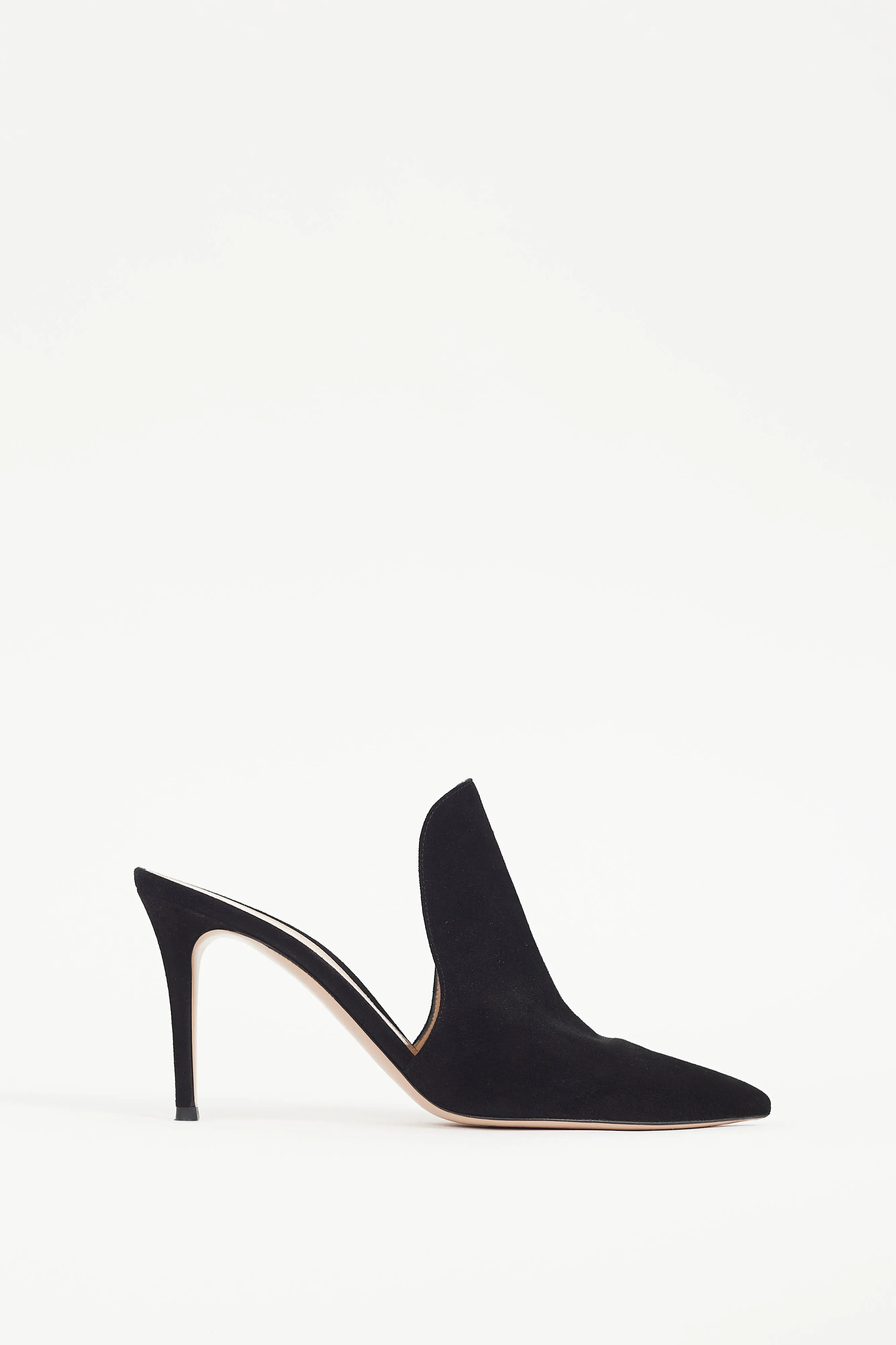 Black Suede Aramis Pointed Mule