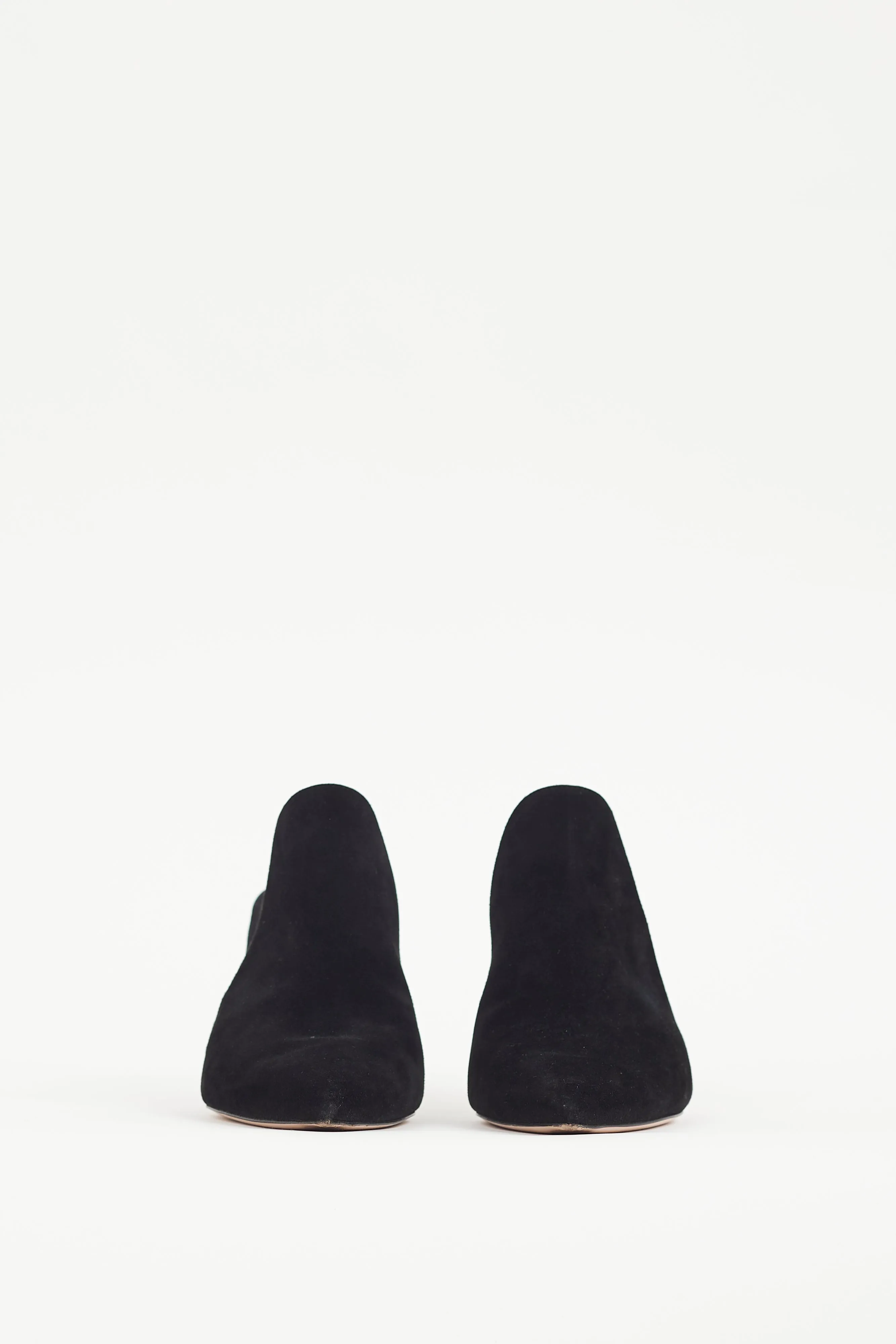 Black Suede Aramis Pointed Mule
