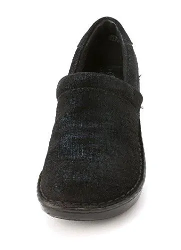 B.O.C Born Concept Margaret Navy Twinkle Metallic Suede Clog (Women)