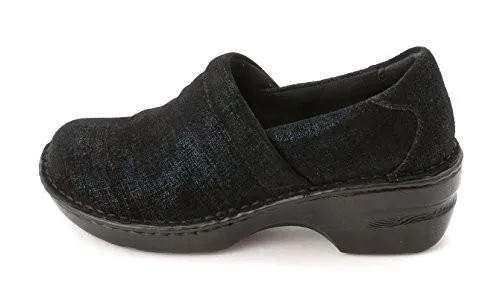 B.O.C Born Concept Margaret Navy Twinkle Metallic Suede Clog (Women)