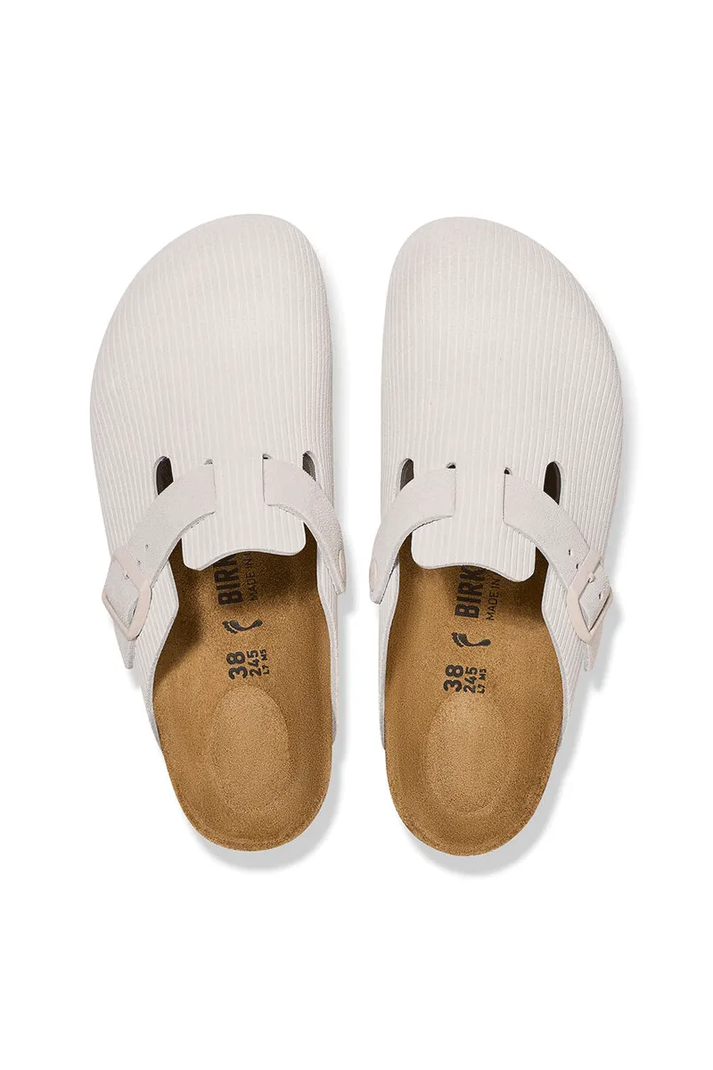 Boston Corduroy | Antique White Embossed Suede