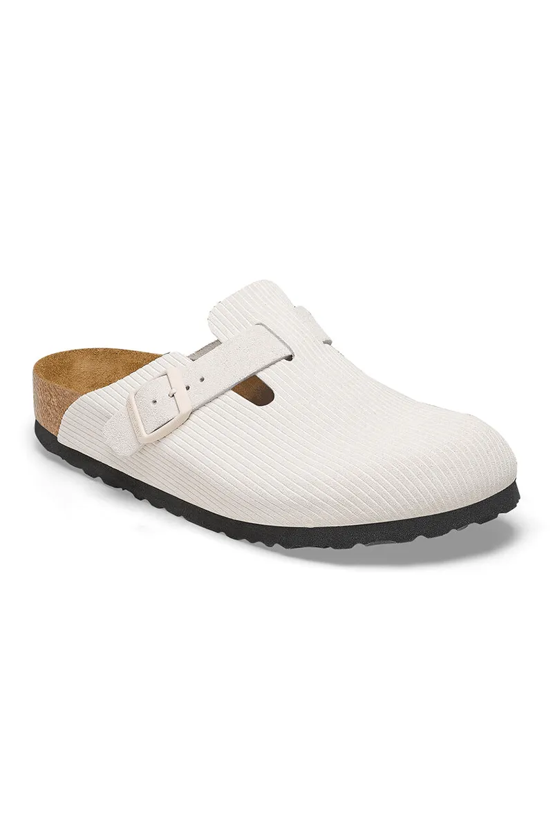 Boston Corduroy | Antique White Embossed Suede