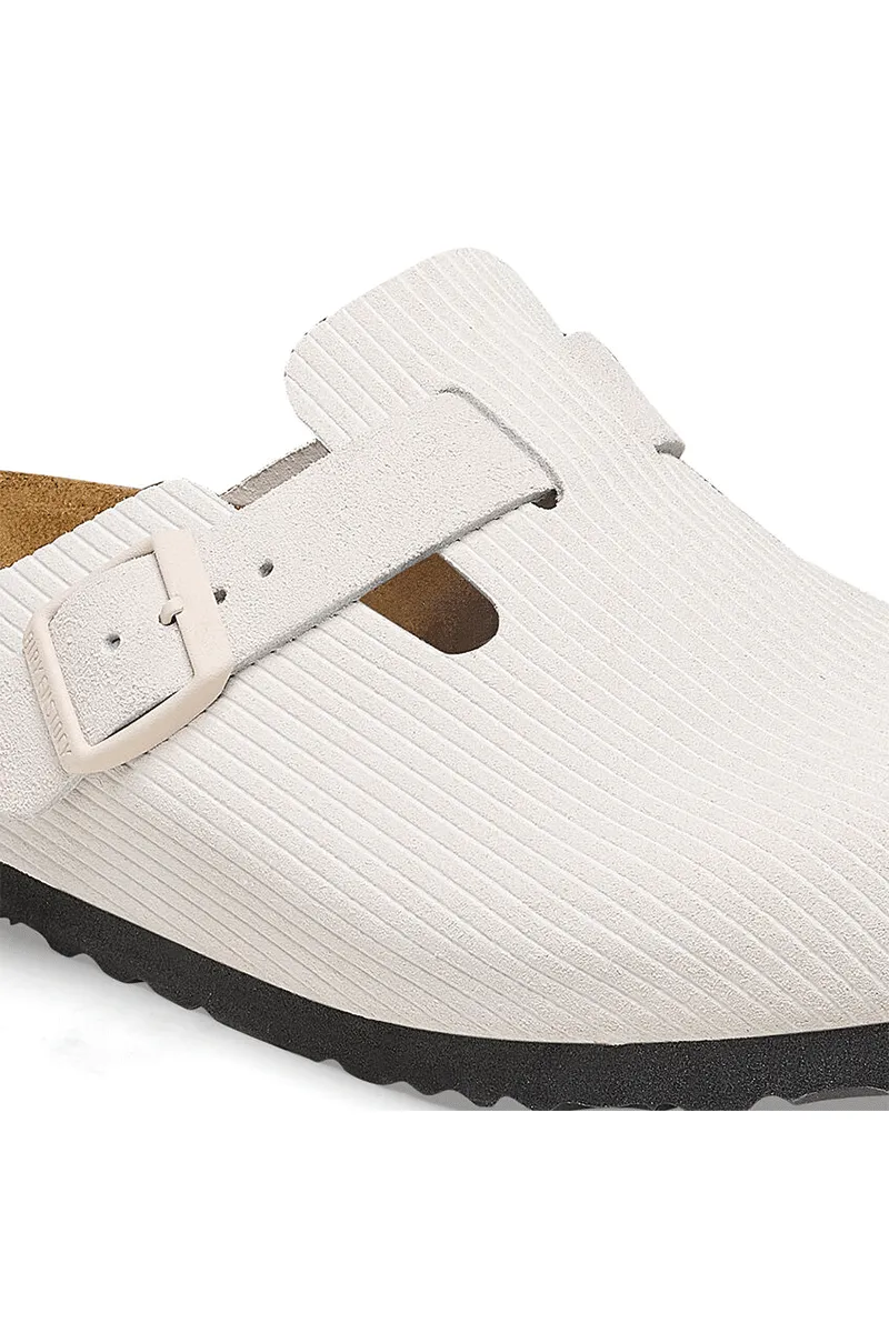 Boston Corduroy | Antique White Embossed Suede