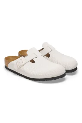 Boston Corduroy | Antique White Embossed Suede