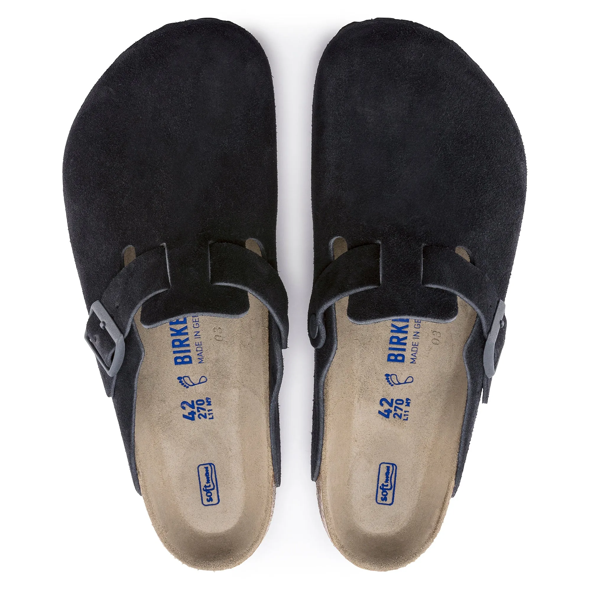 Boston Suede Leather in Midnight (Soft Footbed)