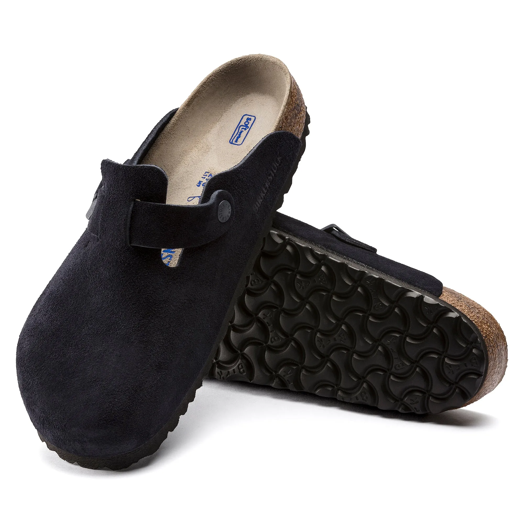 Boston Suede Leather in Midnight (Soft Footbed)