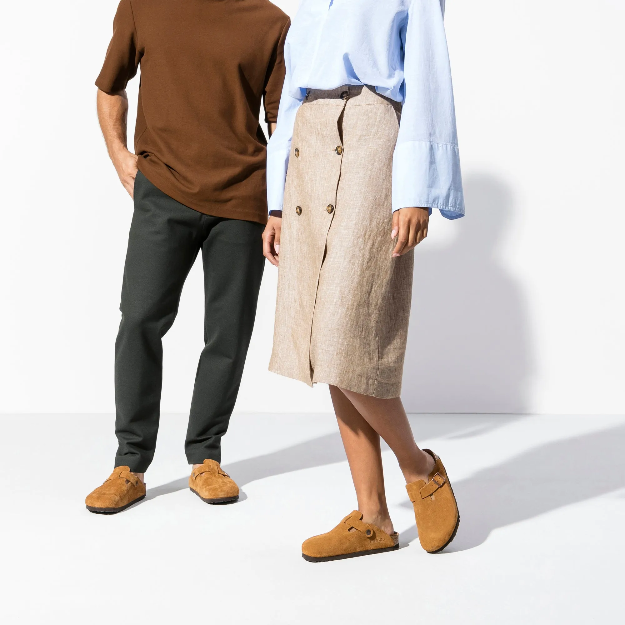 Boston Suede Leather in Mink (Soft Footbed)