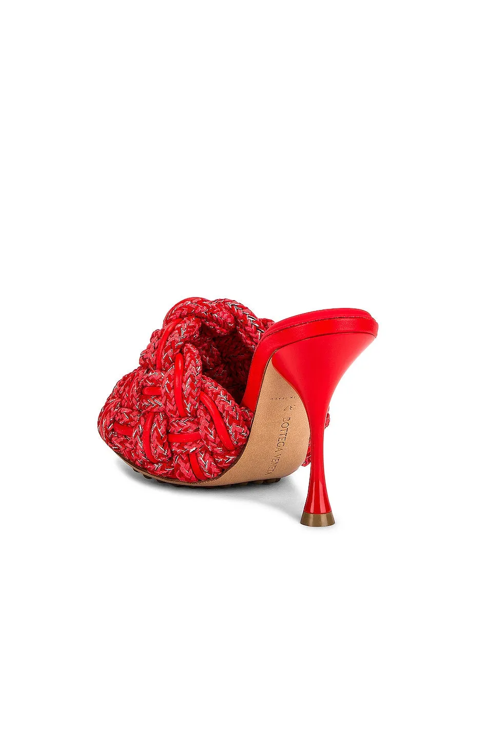 Bottega Veneta Dot Sandals Mules in Bubble Gum & Tomato