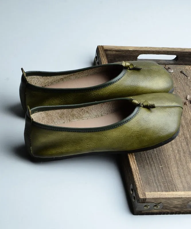 Brown Comfortable Flat Feet Shoes Splicing Handmade ML1674