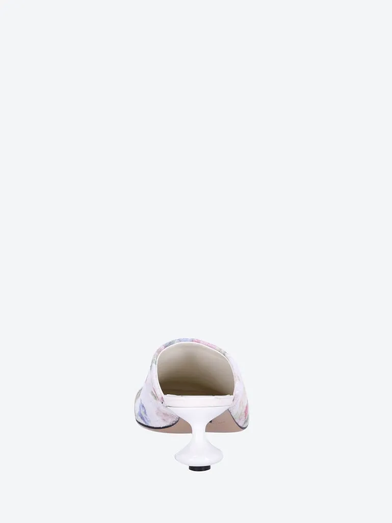 Brushed suede toy mules