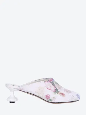 Brushed suede toy mules
